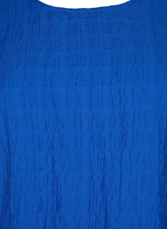 Smockblus med lyocell (TENCEL™), Strong Blue, Packshot image number 2