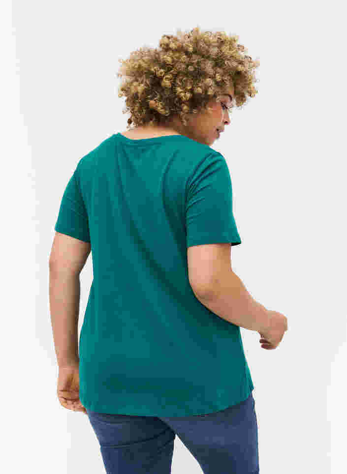 Basis t-shirt, Teal Green, Model image number 1