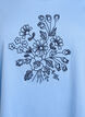 T-shirt i ekologisk bomull med blommigt broderi, Della R. Blue w. EMB, Packshot image number 2