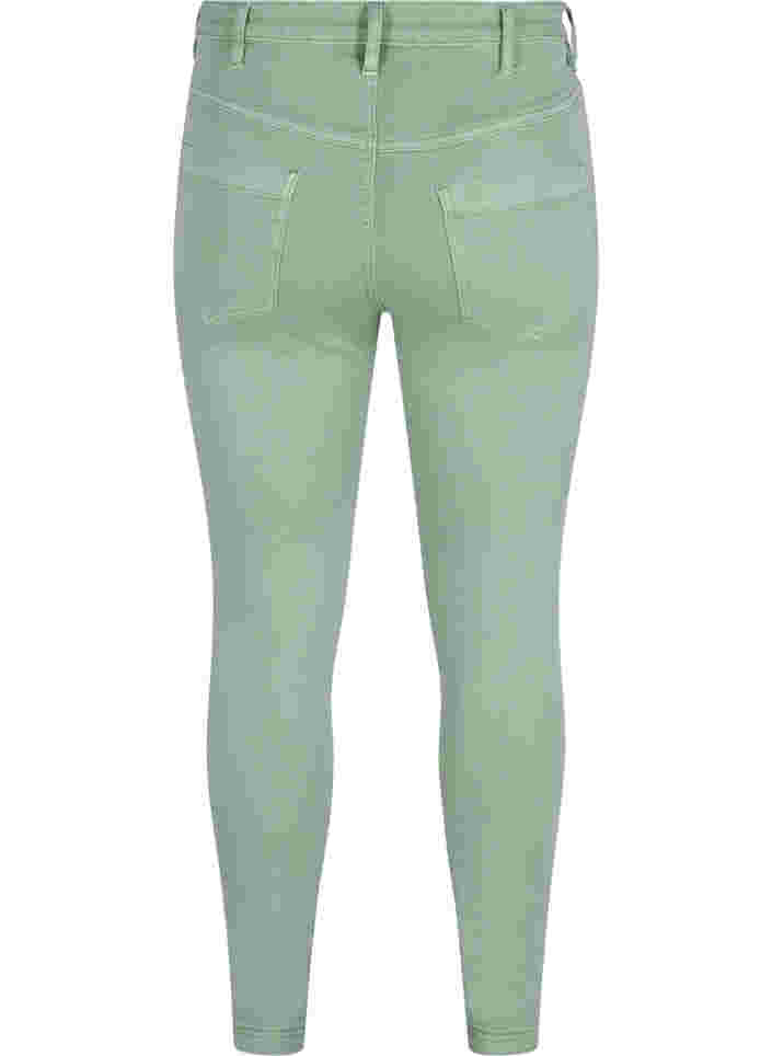Super slim Amy jeans med hög midja, Frosty Green, Packshot image number 1