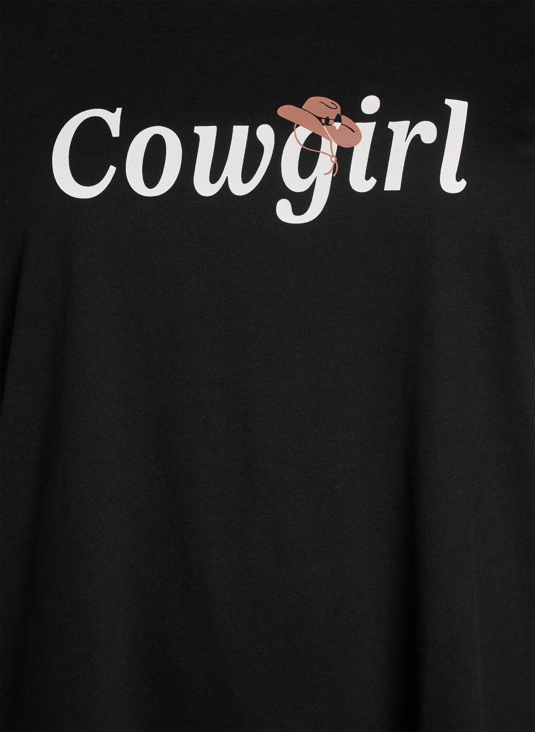 ZizziT-shirt med tryck, Svart, Packshot image number 2