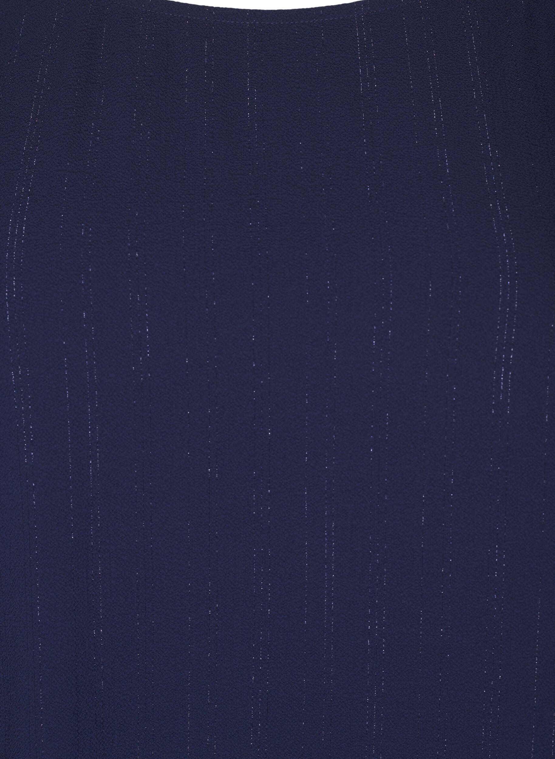 Zizzi Blus med silverglitter, Bl&aring;, Packshot image number 2