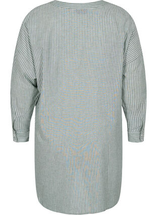 Randig skjorta i 100% bomull, Cilantro Stripe , Packshot image number 1