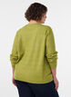 Cardigan med knappar och rundad framtill, Gr&ouml;n, Model image number 2