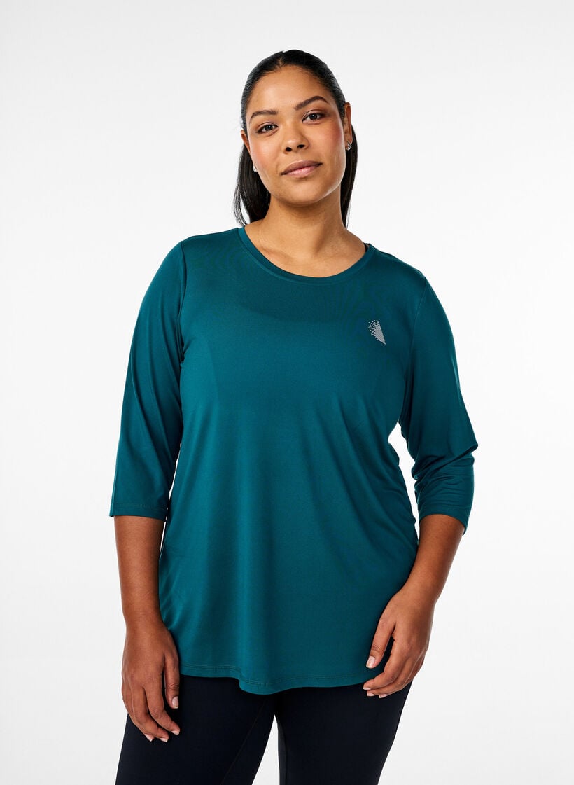 Tr&auml;ningstr&ouml;ja med 3/4 &auml;rmar, Gr&ouml;n, Model image number 0