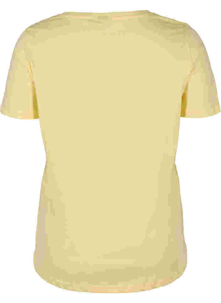 T-shirt i bomull med tryck, Pale Banana Shine, Packshot image number 1