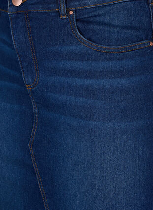 FLASH - Åtsittande jeanskjol, Dark Blue Denim, Packshot image number 2
