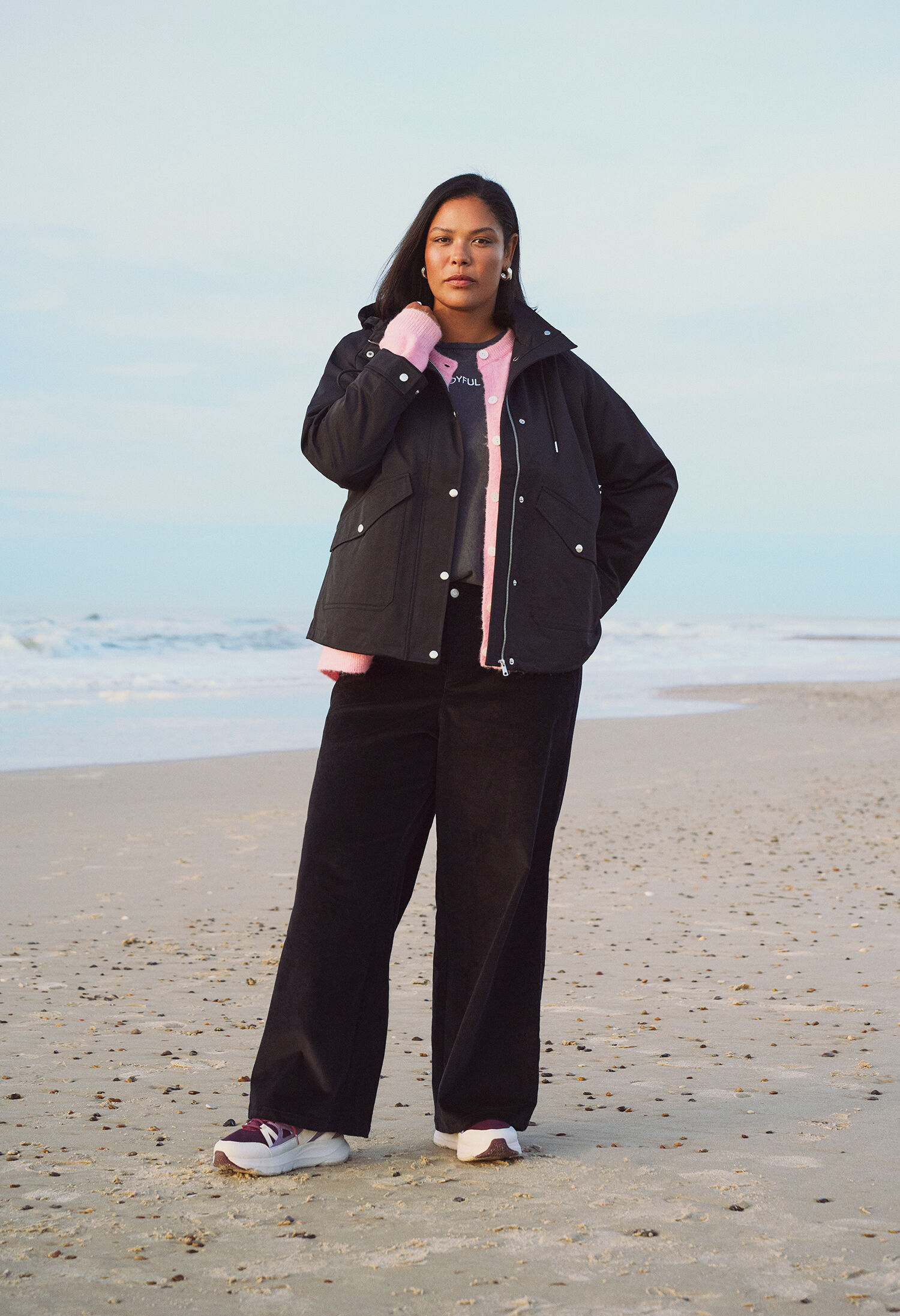 Zizzi Svart v&aring;rjacka, , Model