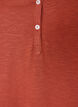 T-shirt med knappdetalj, Brun, Packshot image number 2