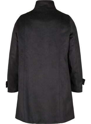 Jacka med ull och hög krage, Black, Packshot image number 1