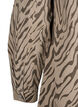Långärmad jeansklänning med leopardmönster, Brown Zebra AOP, Packshot image number 3