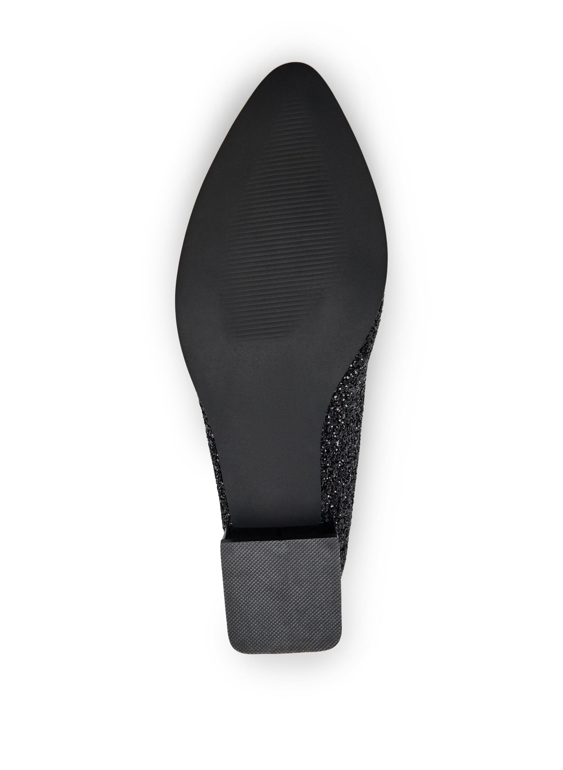 Zizzi Wide fit - Loafers med glitter, Svart, Packshot image number 4
