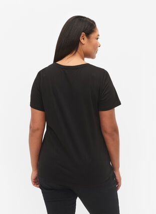 T-shirt i bomull med tryck, Black LOS ANGELES, Model image number 1