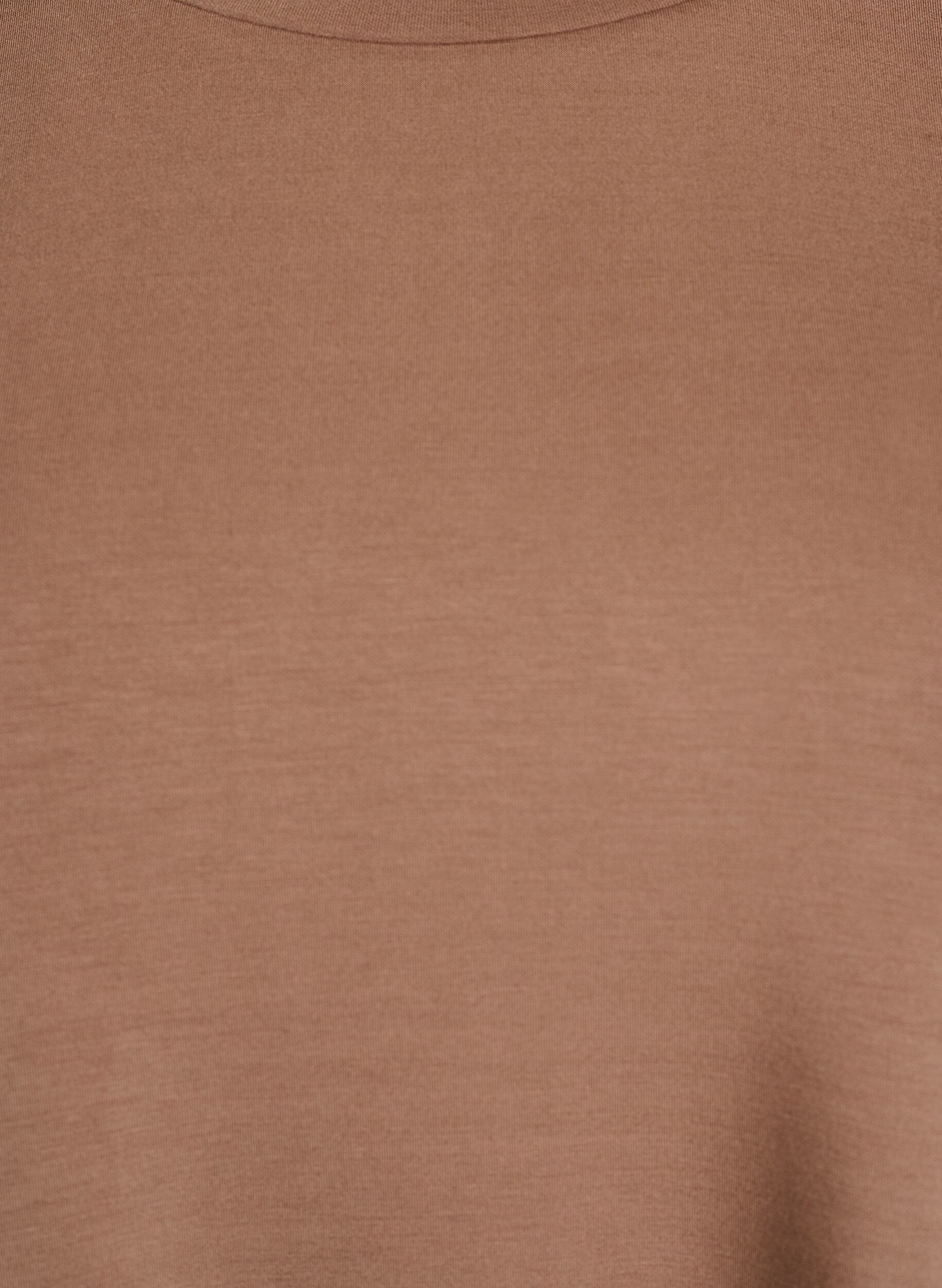 Zizzi Blus i jersey med rund hals, Brun, Packshot image number 2