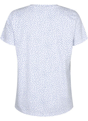 Bomulls t-shirt med prickar och v-ringning, B.White/S.T.W Dot, Packshot image number 1