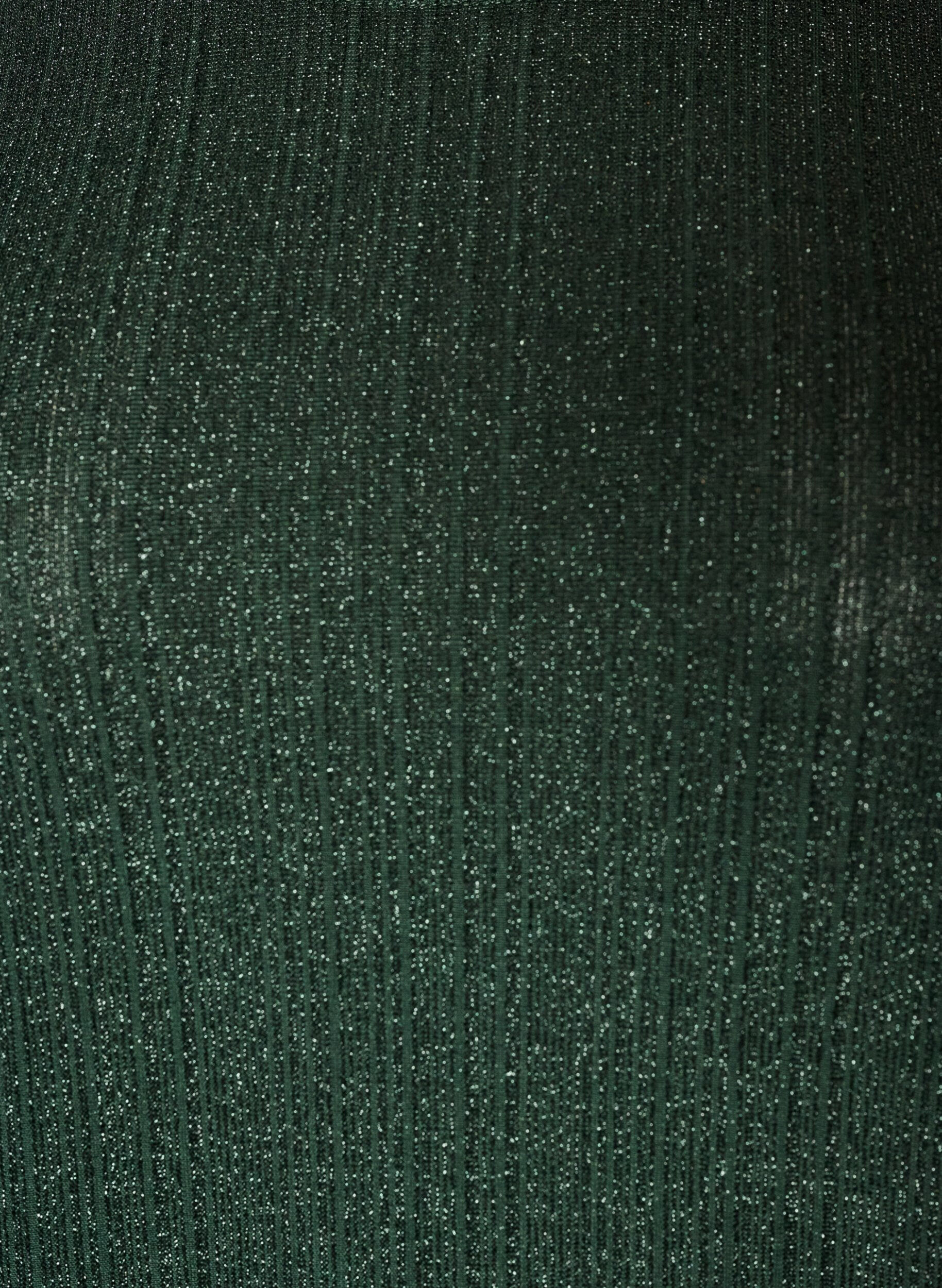 ZizziBlus med vertikal struktur och glittertr&aring;d, Gr&ouml;n, Packshot image number 2