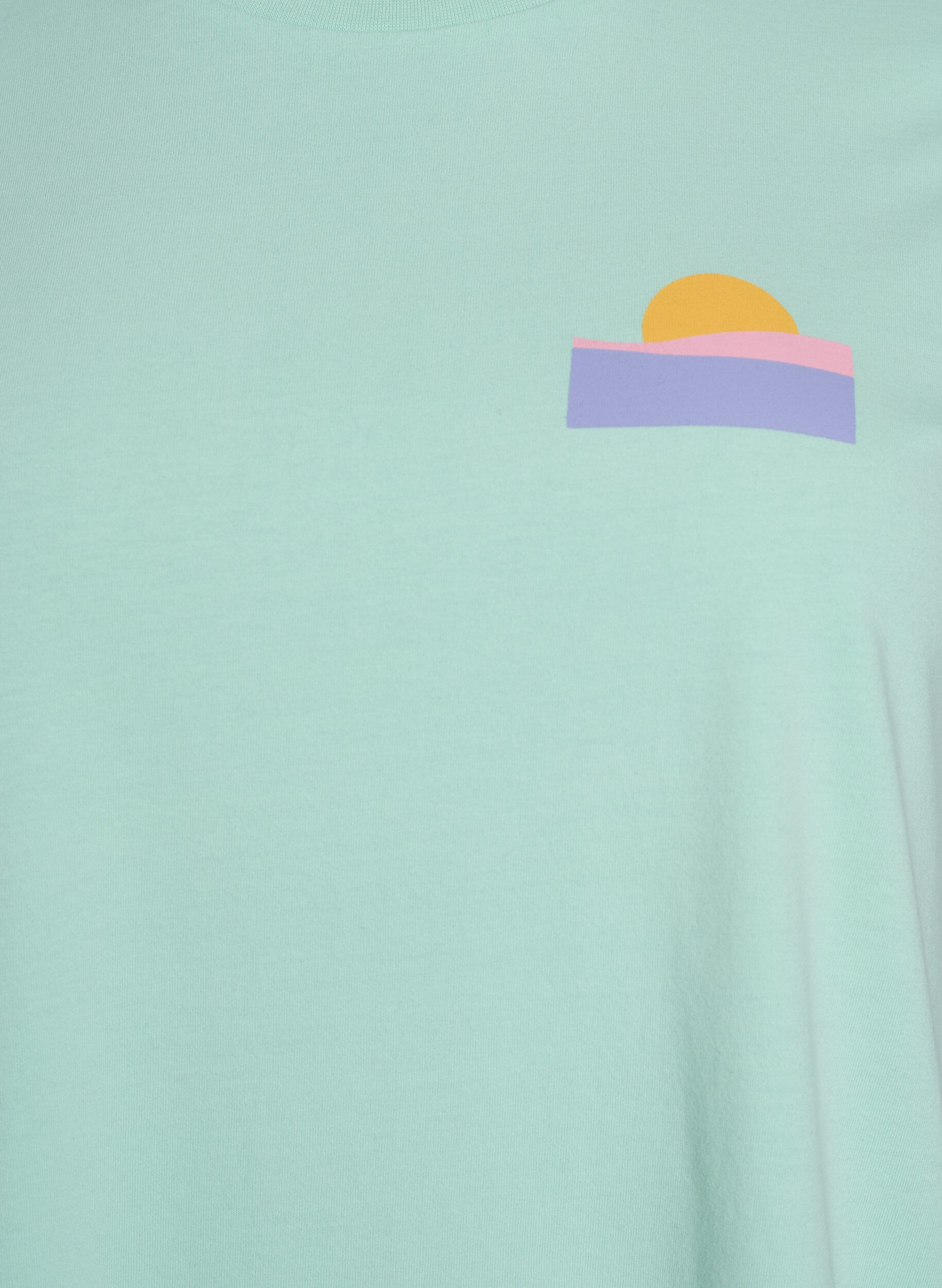 Zizzi T-shirt i ekologisk bomull med tryck p&aring; ryggen, Gr&ouml;n, Packshot image number 2