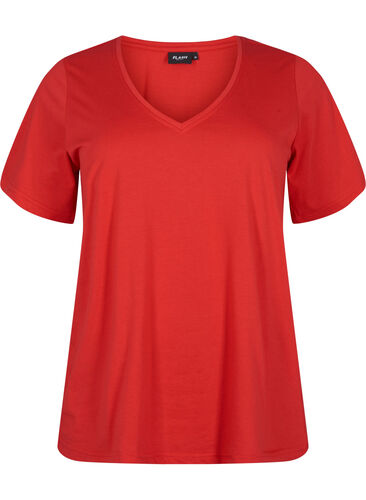 FLASH - V-ringad T-shirt, High Risk Red, Packshot image number 0