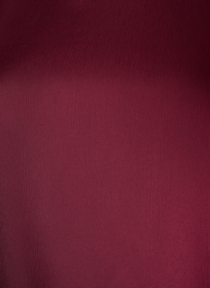 Blus i satin med armb&aring;gsl&aring;nga &auml;rmar, R&ouml;d, Packshot image number 2