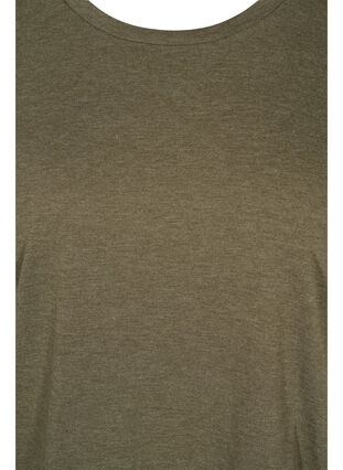 Kortärmad t-shirt med broderi anglaise, Ivy Green Mel., Packshot image number 2