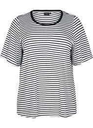 T-shirt med TENCEL&trade; Lyocell och r&auml;nder, Vit