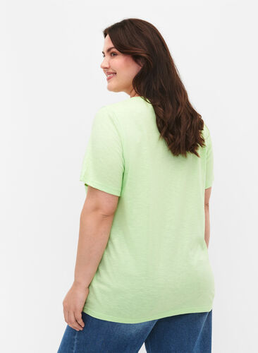 V-ringad bas t-shirt med korta ärmar, Paradise Green, Model image number 1