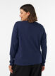 L&aring;ng&auml;rmad bas-T-shirt med rund hals, Bl&aring;, Model image number 2