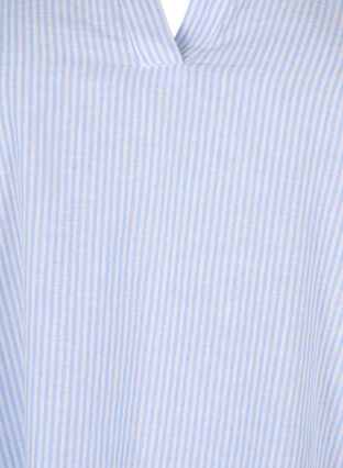 Randig klänning i bomull och linne, Serenity Wh. Stripe, Packshot image number 2