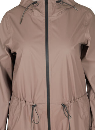 Vattentät jumpsuit med huva och fickor, Iron, Packshot image number 2