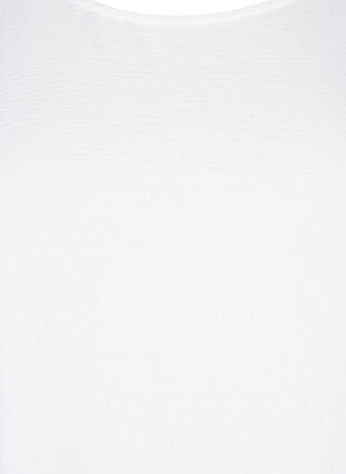 Långärmad blus med textur, Bright White, Packshot image number 2