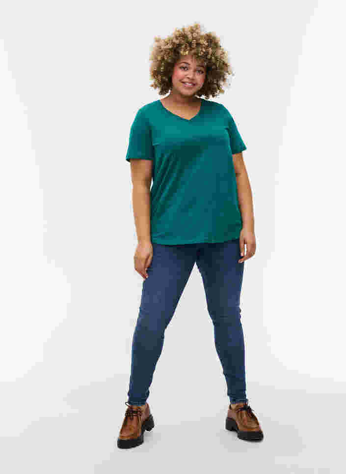 Basis t-shirt, Teal Green, Model image number 2