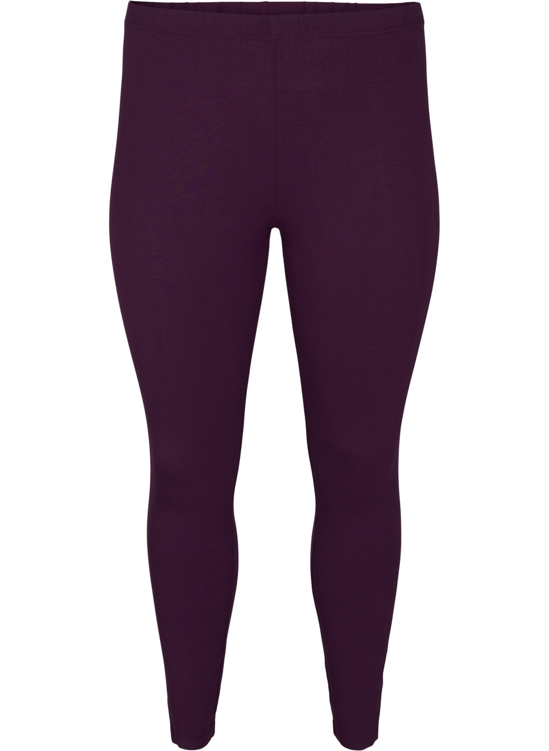 Zizzi Basic leggings i viskos, Lila, Packshot image number 0