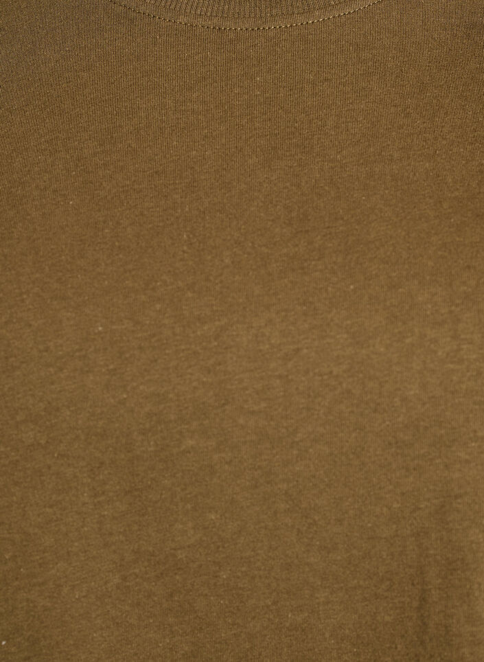 Enkel t-shirt i bomull med rund halsringning, Gr&ouml;n, Packshot image number 2