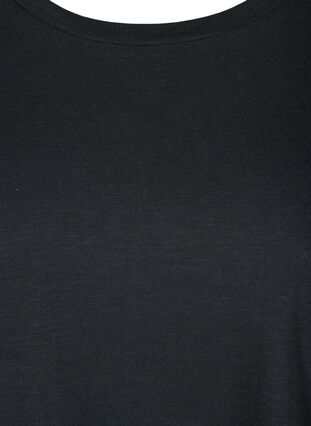 T-shirt i bomull, Black, Packshot image number 2