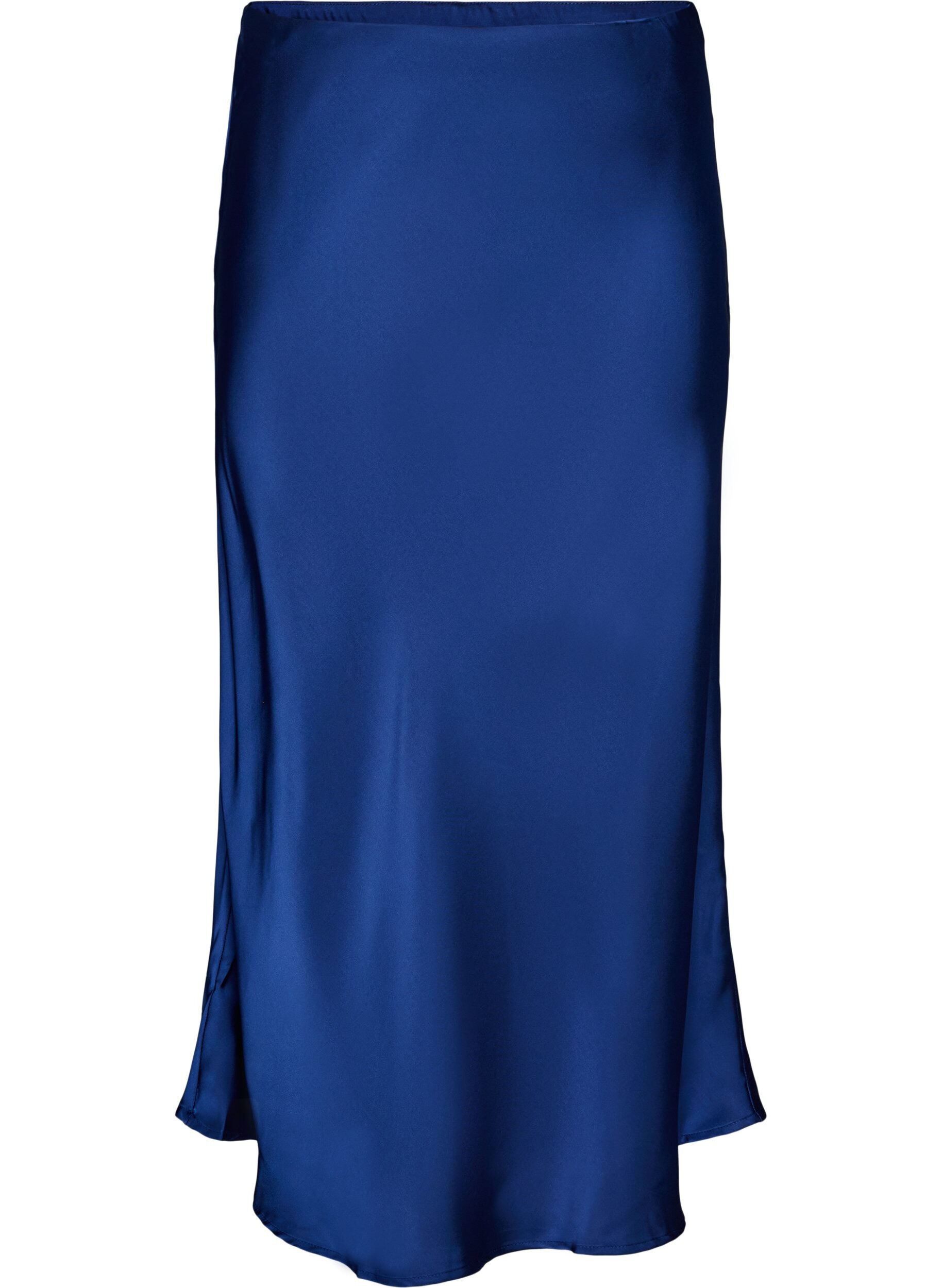 ZizziMidikjol i satin, Bl&aring;, Packshot image number 0