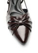 Slingback med rosett och lack-look, Brun, Packshot image number 3