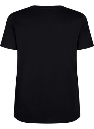 T-shirt i bomull med text, Black W. Pasadena, Packshot image number 1