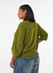 Stickad blus med knappdetalj, Gr&ouml;n, Model image number 2