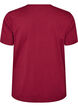 Enkel t-shirt i bomull med rund halsringning, R&ouml;d, Packshot image number 1