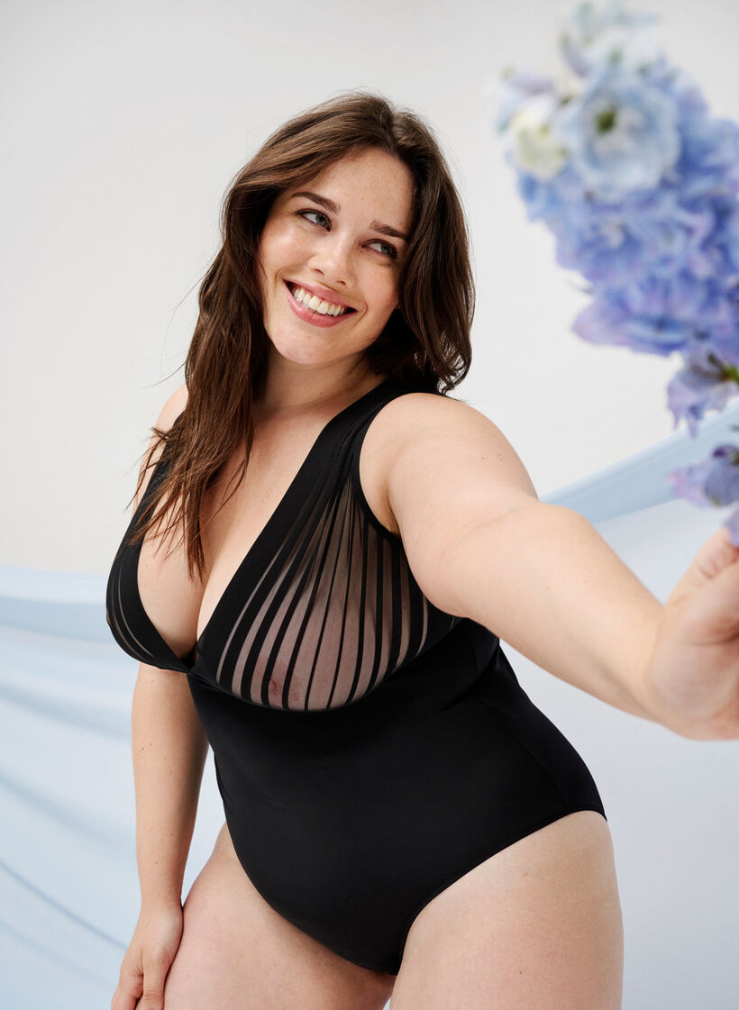 Body med mesh, Black, Image image number 0