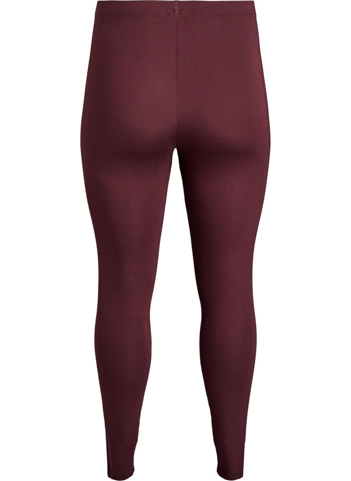 Basic leggings i viskos, M&ouml;rk Bordeaux, Packshot image number 1