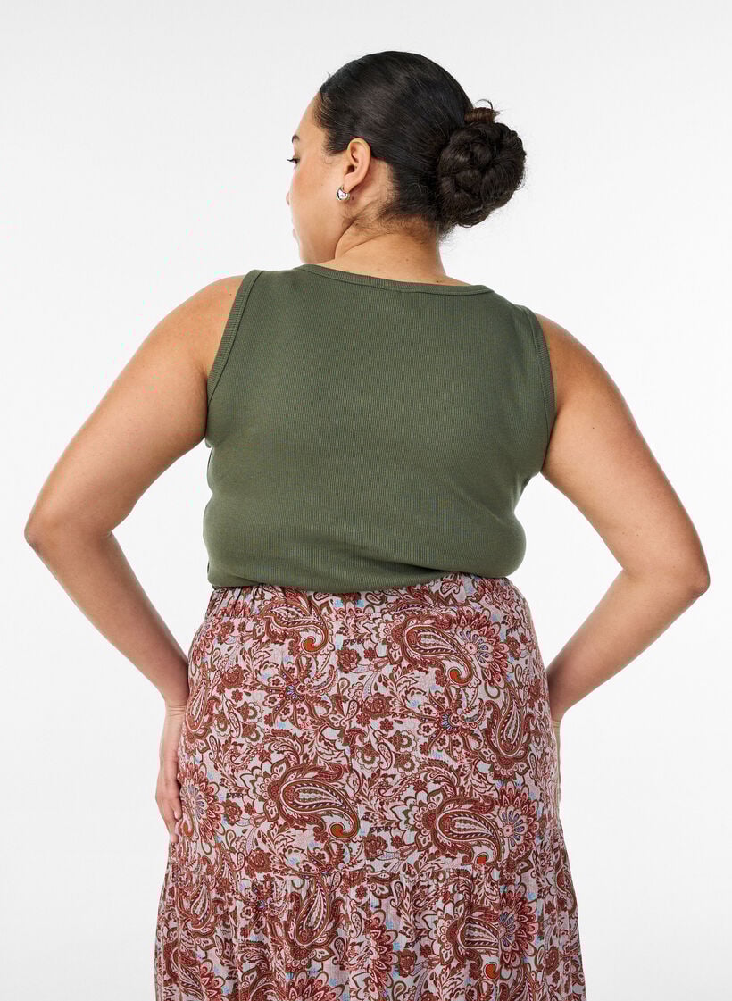 T&aring;tsittande topp med motiv, Gr&ouml;n, Model image number 2