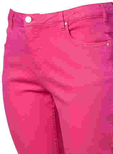 Emily jeans med normalhög midja och slim fit, Shock. Pink, Packshot image number 3