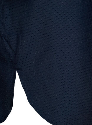 Kortärmad skjortklänning med prickigt mönster, Total Eclipse, Packshot image number 2