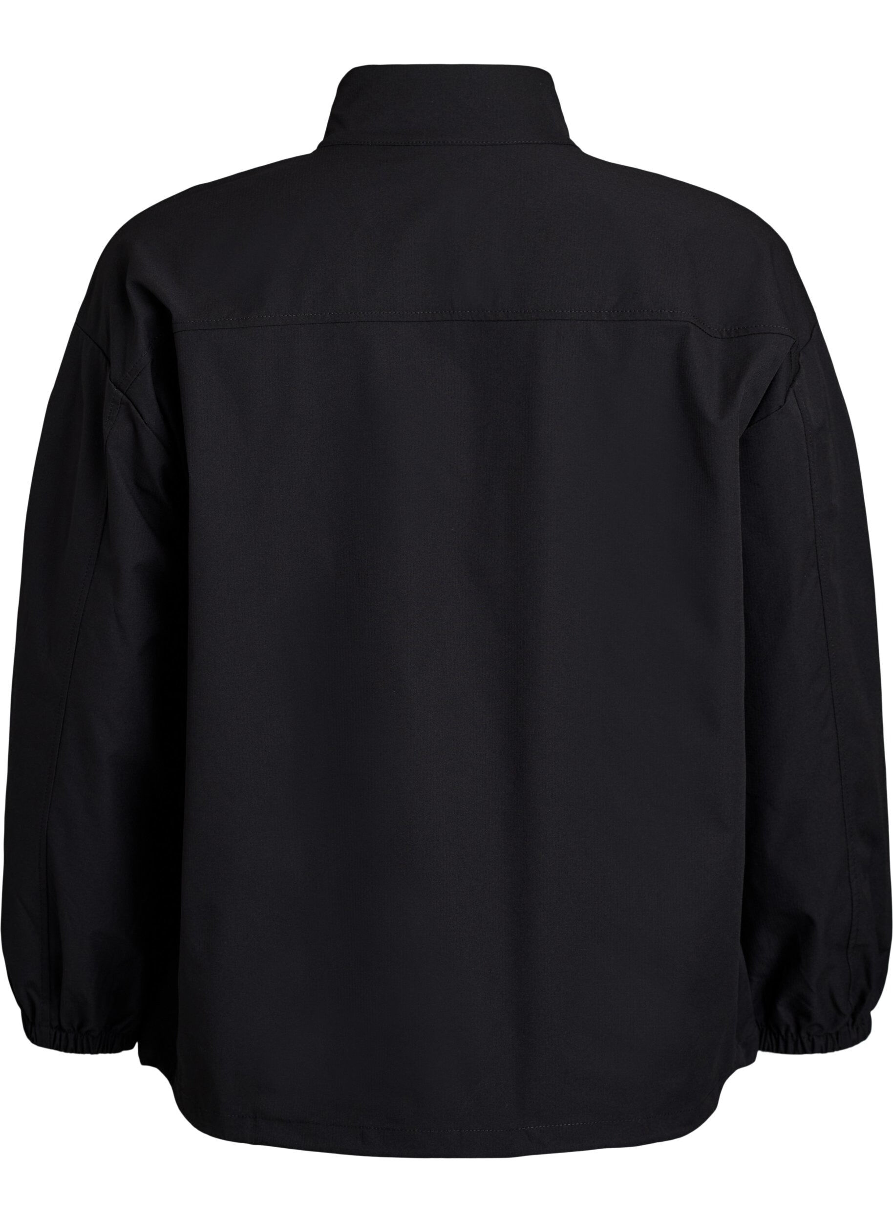 Zizzi Sportig anorak med reflexdetaljer och fickor, Svart, Packshot image number 1