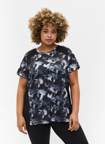 T-shirt till träning med mönster, Shadow Print, Model image number 0