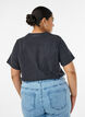 T-shirt i ekologisk bomull med rocktryck, Svart, Model image number 2
