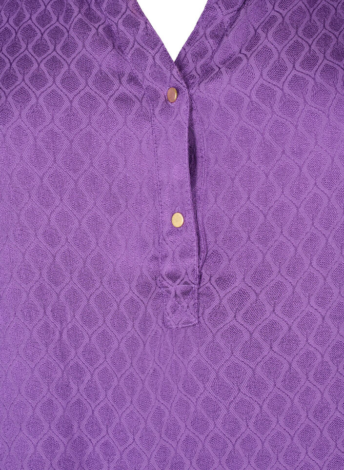 Viskos tunika med ton-i-ton mönster, Lavender Violet, Packshot image number 2