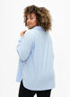Bomullsskjorta med broderi anglaise, Chambray Blue, Model image number 1