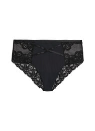 Hipstertrosor i spets med omlottdetalj, Svart